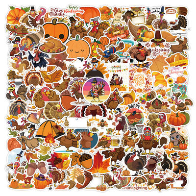 Offset printing Cartoon Face Sticker 80gram Pumpkin Decorating Stickers
