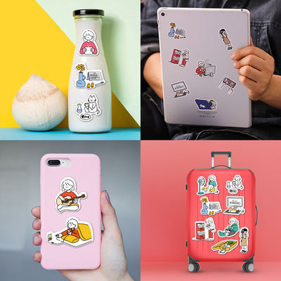 Reel Screen Printing Custom Waterproof Stickers Embossing PVC Wall Stickers