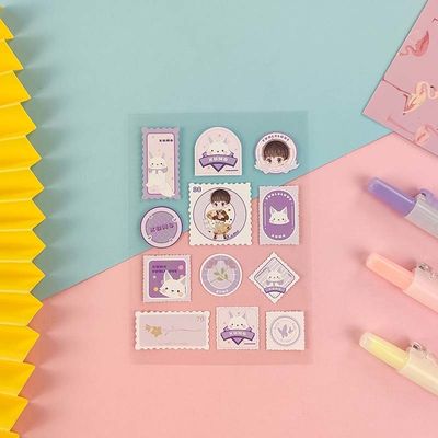 Printed DIY Waterproof Stickers Kindergarten Reward Cartoon Character Stickers