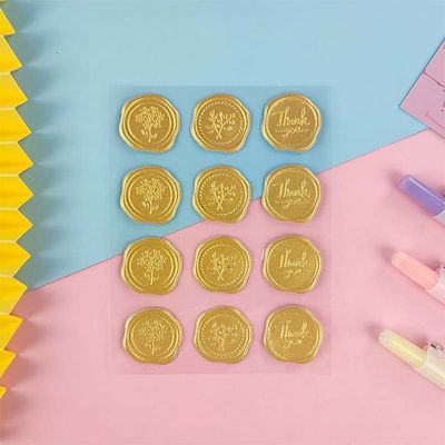 Custom Private Logo Decoration Used Self Adhesive Wax Seal Sticker