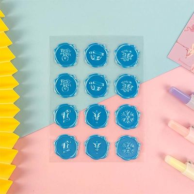 Custom Private Logo Decoration Used Self Adhesive Wax Seal Sticker